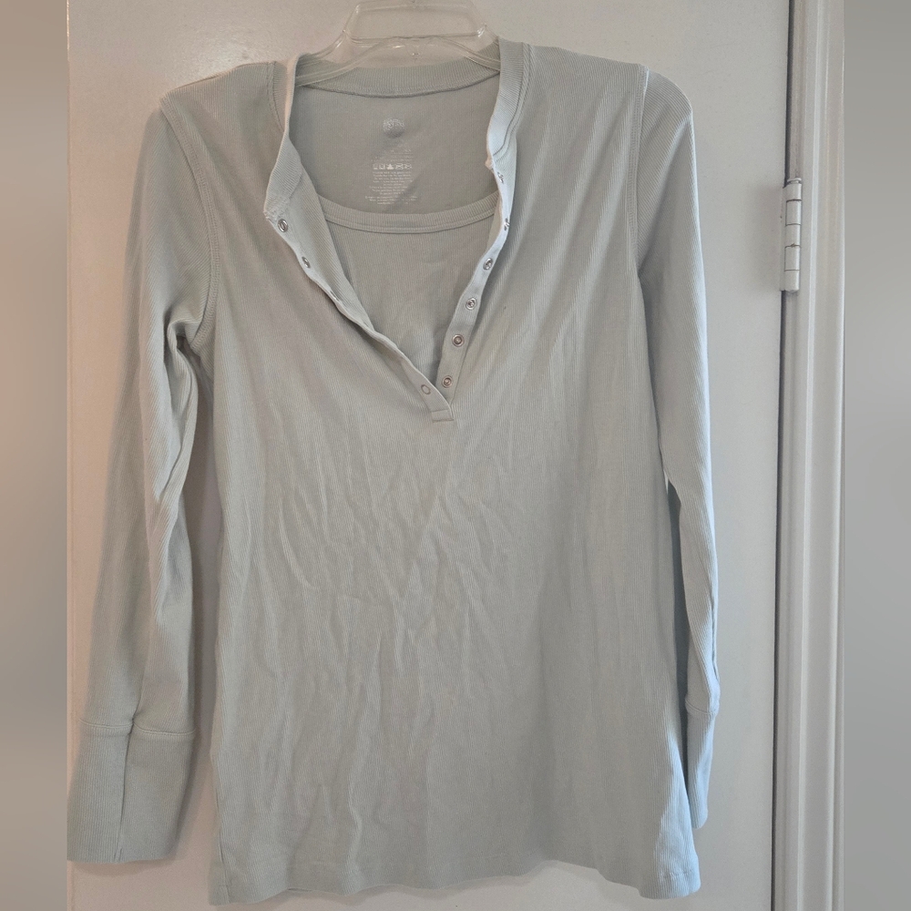 Kindred Bravelyv Light Green Nursing Ribbed Top